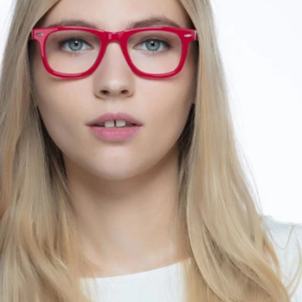 HOT Red plastic frames for that staple look!